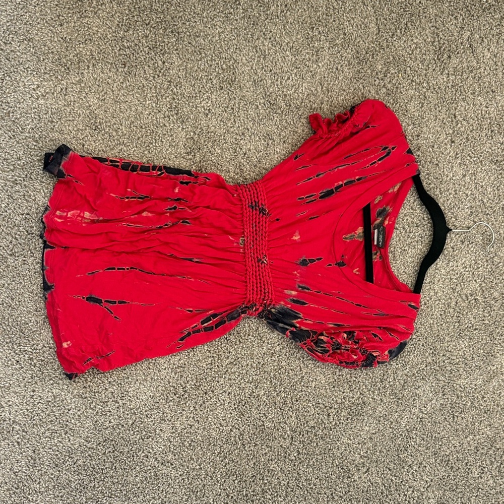 Daytrip Red and Black Blouse